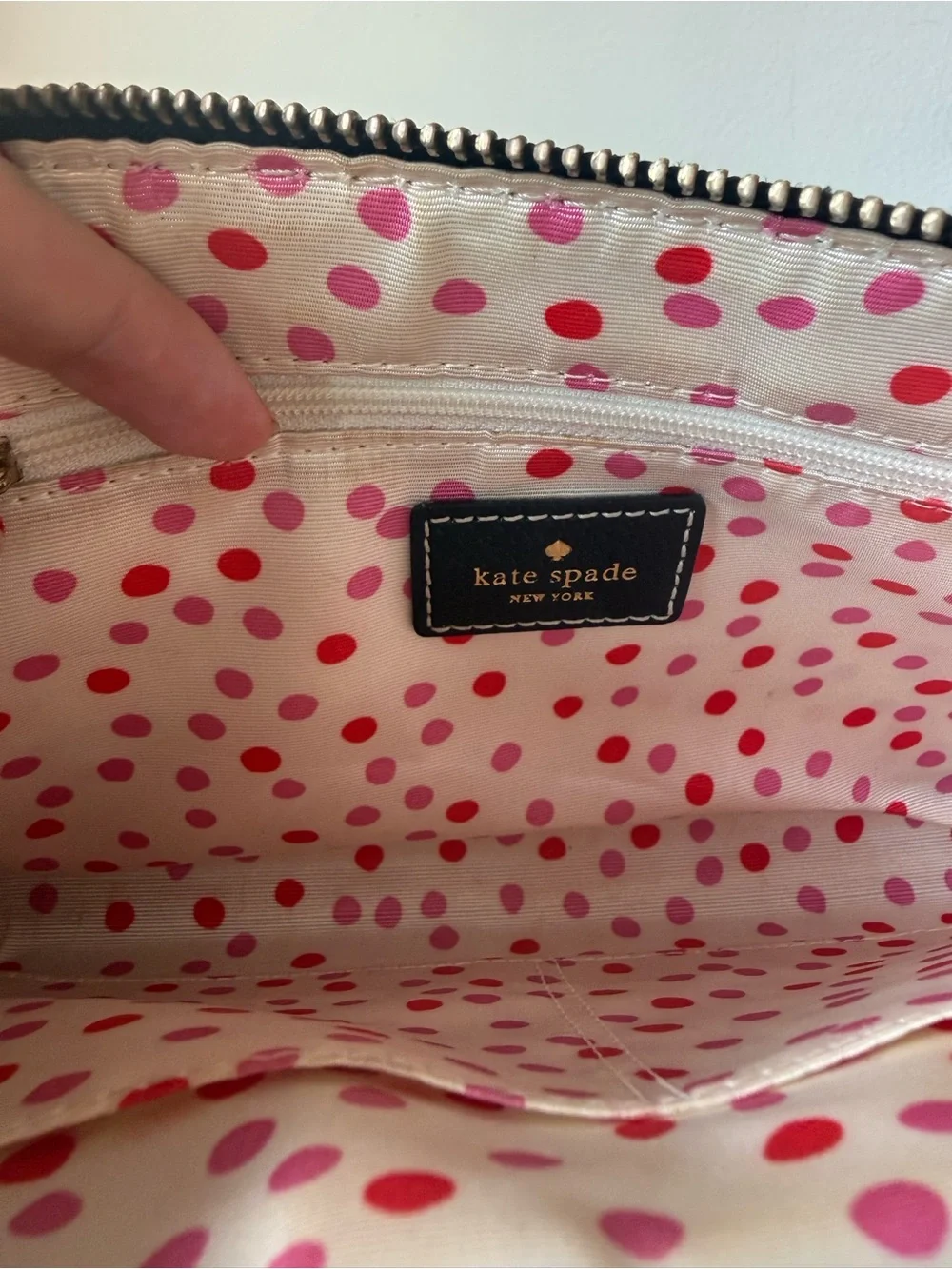 kate spade Black Pebbled Leather Chain Shoulder Bag